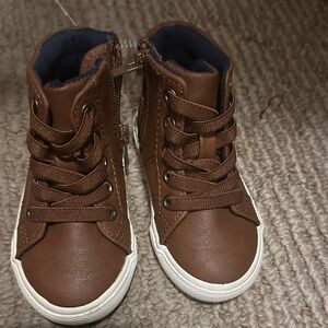Cat & Jack Brown Kids High-Top Sneakers